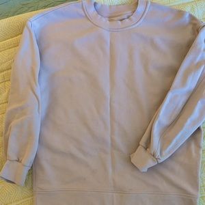 Pale pink Lululemon oversize sweatshirt crew neck